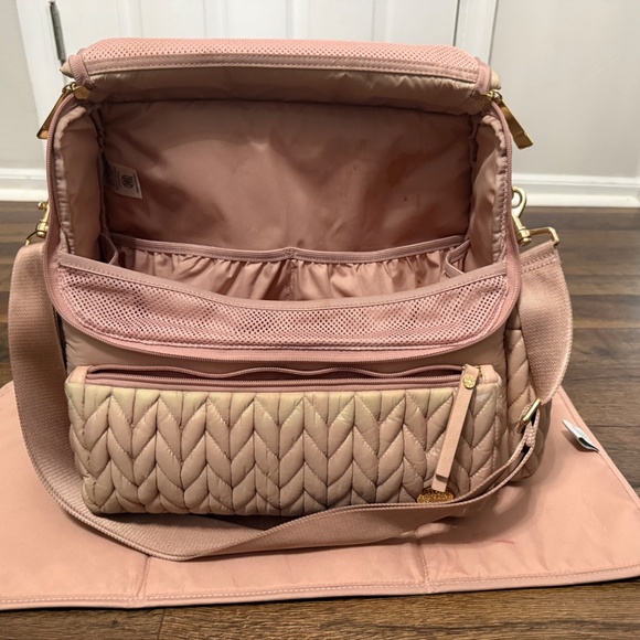 Happ Brand Levy Diaper Bag Backpack in Dusty Rose - Picture 2 of 3
